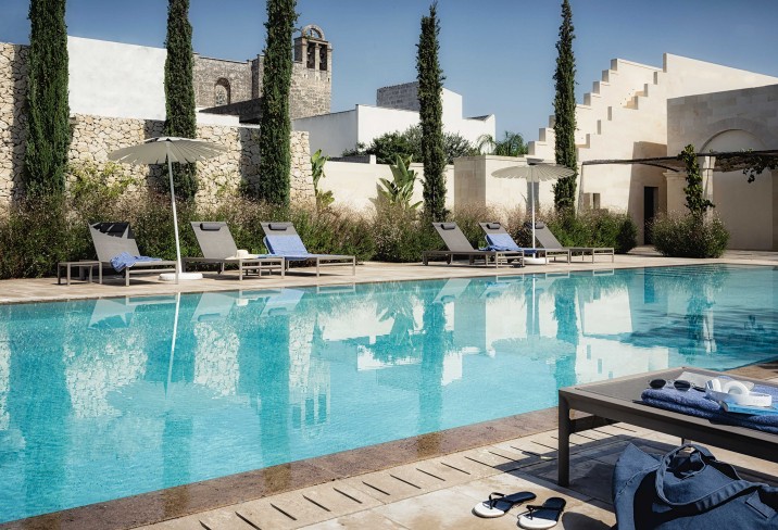 Typical Masseria is also known as a stone country house in Puglia.
